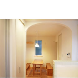 食事時の会話を大切にした空間。